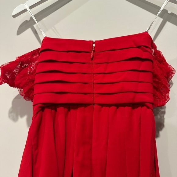 NWT Self Portrait Red Midi Lace Wedding Birthday Christmas Minis Holiday Dress - Picture 8 of 15